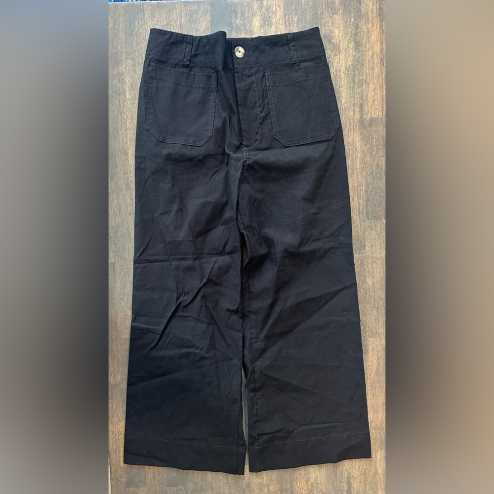 Anthropologie Maeve Collette Black Flare & Wide Leg Jeans